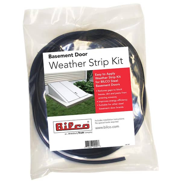 1 in. x 1 in. Vinyl Casing Black Weather Strip Kit for Cellar Door