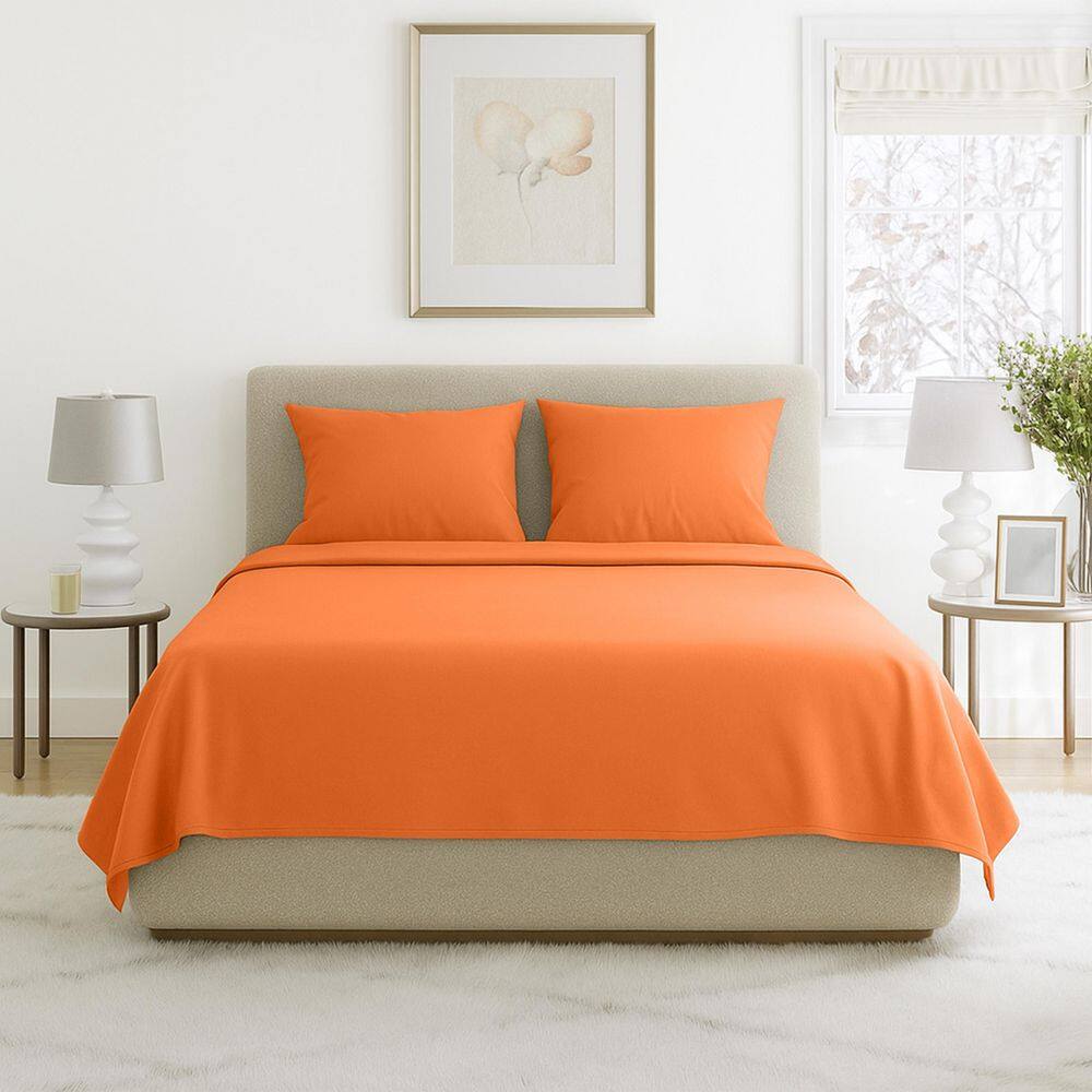 UPC 886511205536 product image for 4-Piece Rust Solid 75 Thread Count Polyester Queen Sheet Set | upcitemdb.com