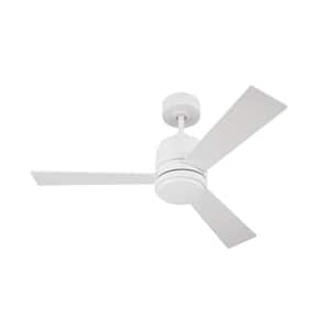 McCoy 3-Blade 42 in. Indoor White Finish Ceiling Fan with Integrated LED and Hard Wired, 4-Speed Control Included