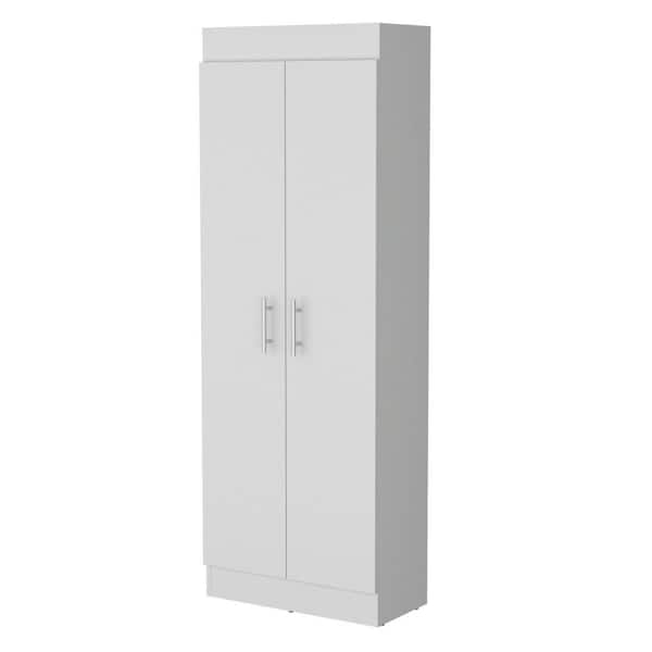 White 5-Shelf Storage Pantry Cabinet
