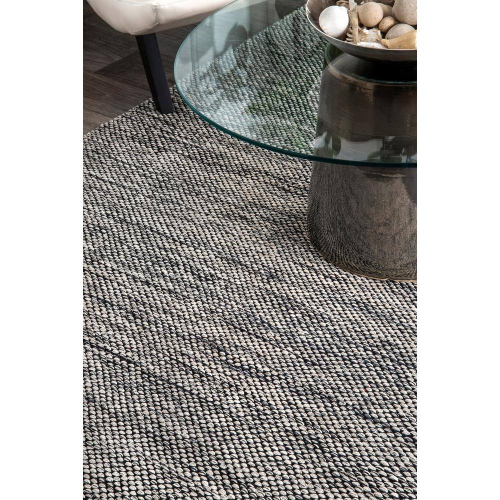 Handmade Reversible Gray Cotton 2'6" x 6' Runner Rug