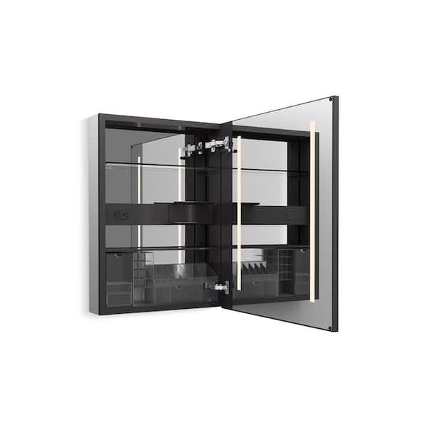 KOHLER Collage 24 in. x 32 in. Lighted Left-Hinged Rectangular Medicine Cabinet with Mirror