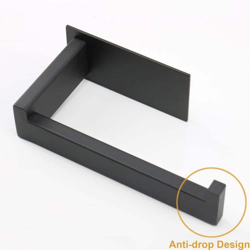 Matte Black Stainless Steel Wall Mounted Toilet Paper Holder