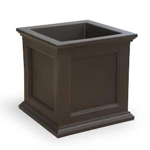 20 in. x 20 in. x 20 in. Brown Polyethylene Planter Box with Drainage Hole