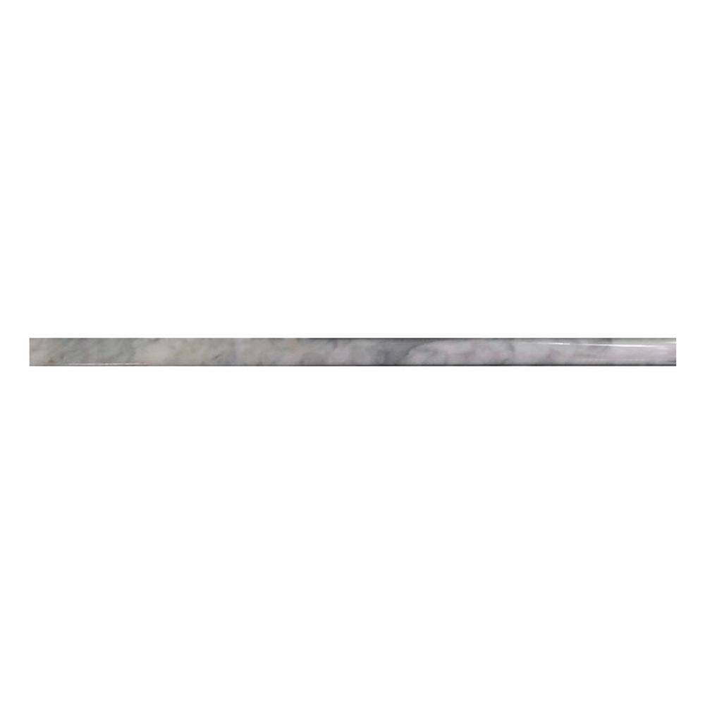 Grandis Cloud Gray 0.6 in. x 12 in. Polished Calacatta Bluette Marble Pencil Liner Tile Trim (0.5 sq. ft./case) 10-Pack price history on PriceWatchPro
