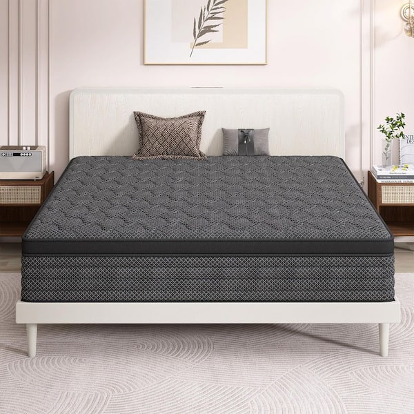 Classic Plaid Full Medium Memory Foam 12 in. Bed-in-a-Box Mattress