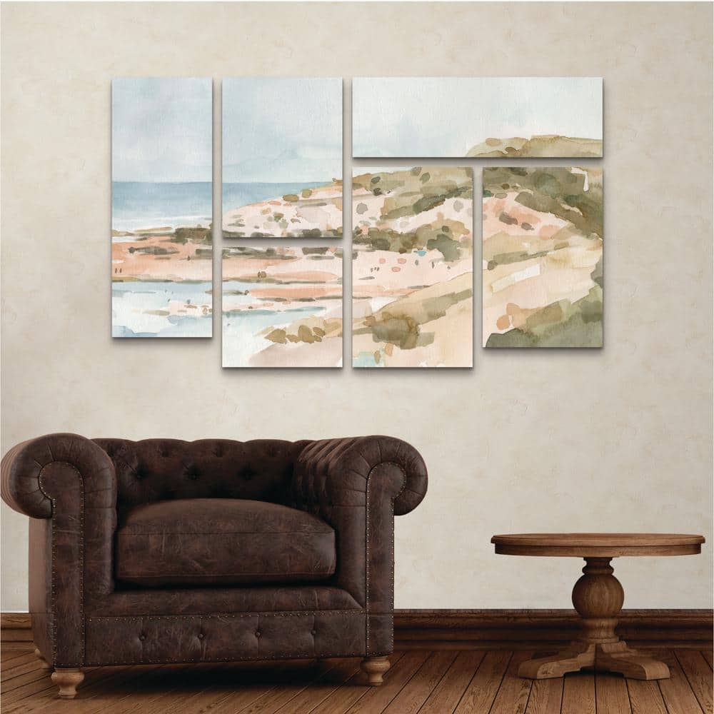 Emma Caroline Neutral Seaside II Multi Panel Canvas Wall Art Set