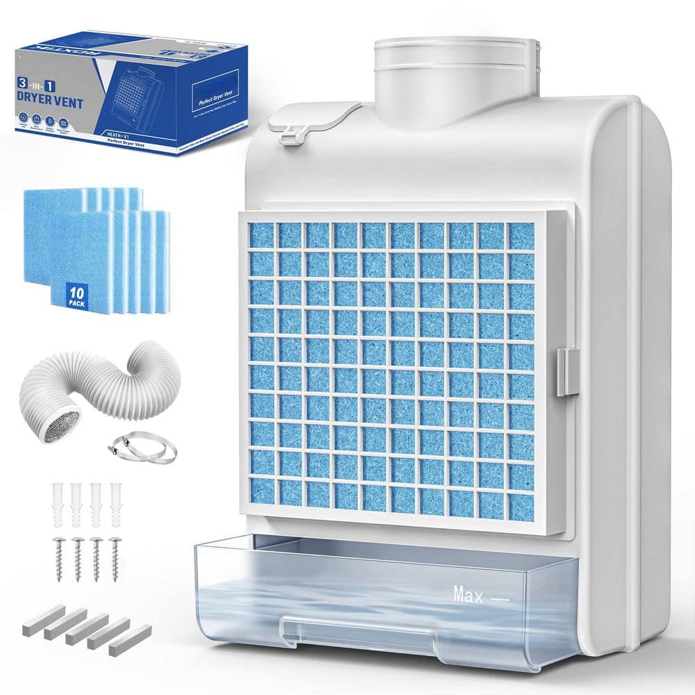 3-in-1 Indoor Dryer Vent Kit with Stainless Steel Screen, Polyester Filters, Water Drawer, Aluminum Hose, 10 Filters price history on PriceWatchPro