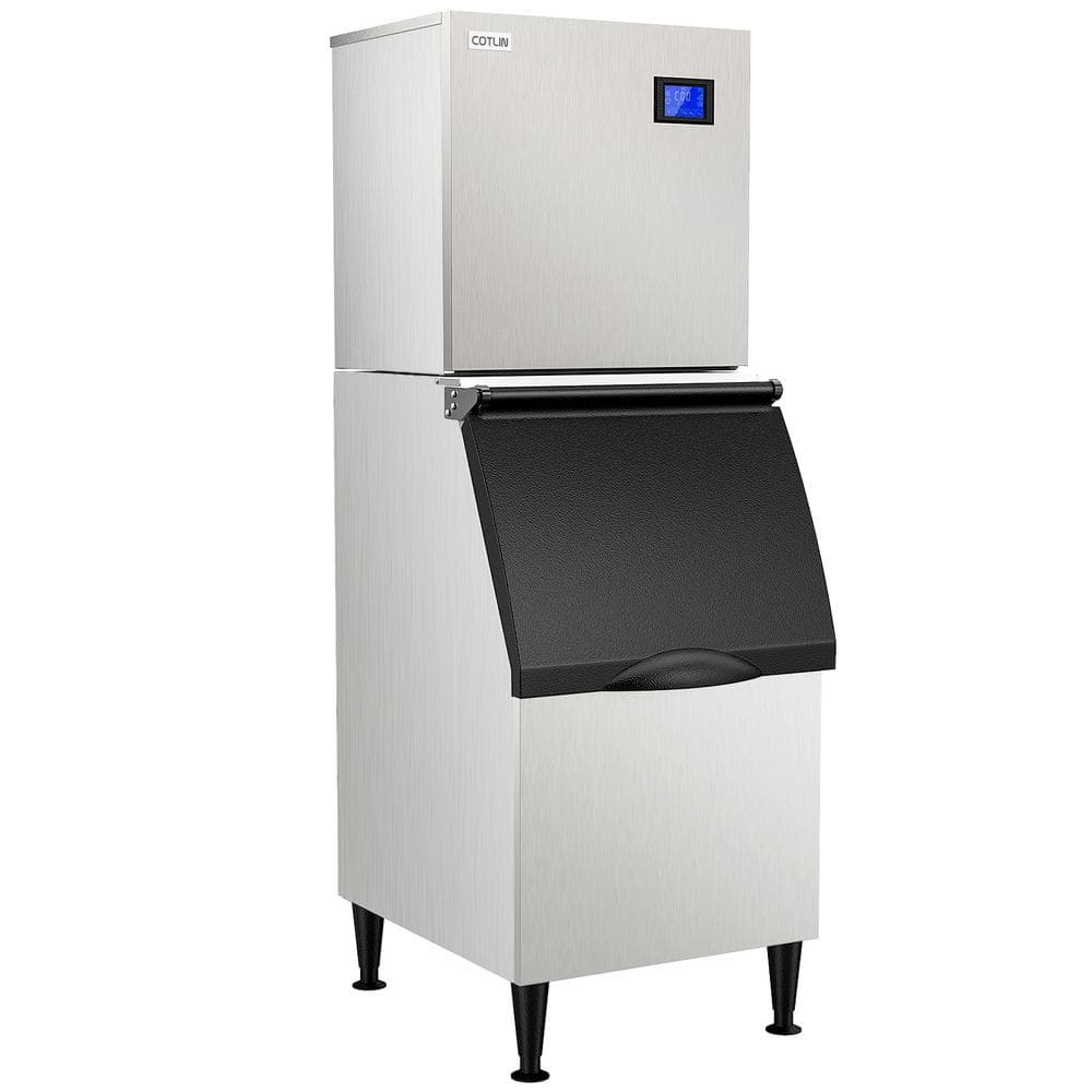 22 in. Production Per Day 500 lbs. Full Size Cubes Commercial Freestanding Ice Maker in Stainless Steel