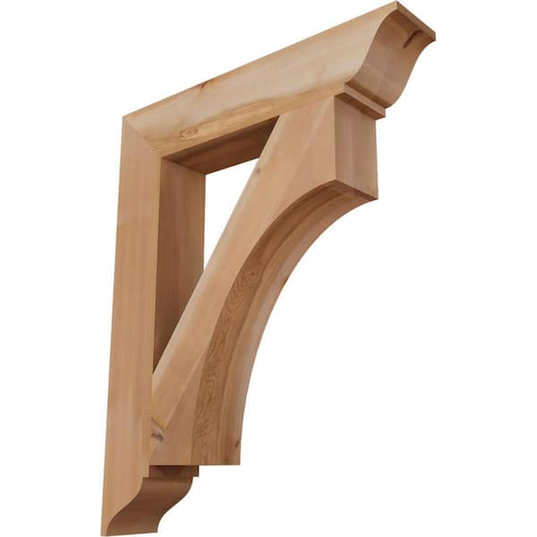 Ekena Millwork 5.5 in. x 40 in. x 32 in. Western Red Cedar Westlake Traditional Smooth Bracket