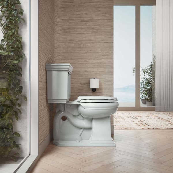 KOHLER Cachet Round Closed Front Toilet Seat in Ice Grey