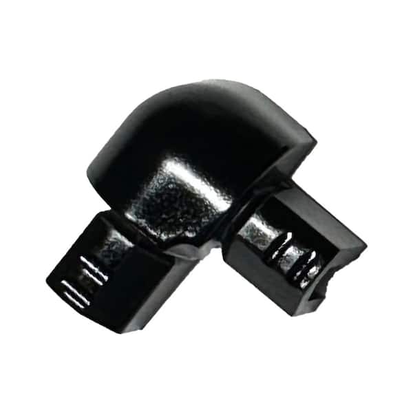TrimMaster Black 3/8 in. Bullnose Outside Corner Tile Edging Trim, 2 Pack