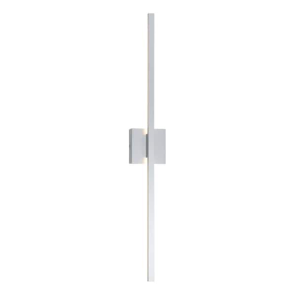 UMEILUCE 1-Light 35.6 in. Silver Linear LED Wall Sconce for Living Room Bedroom Porch, 3000K Warm Light