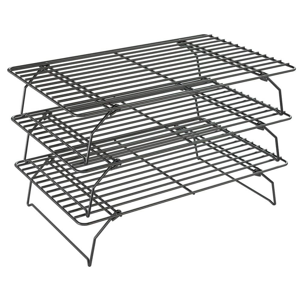 Kitchenaid Bake 3 Racks LAIFUCAM 3 Tier Stackable Stainless Steel Black Cooling Rack for Baking ...
