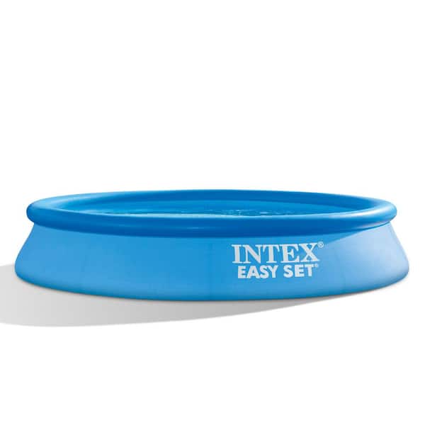 Intex 28116EH 120 in. Round 24 in. High Easy Set Circular Swimming Inflatable Pool, Blue