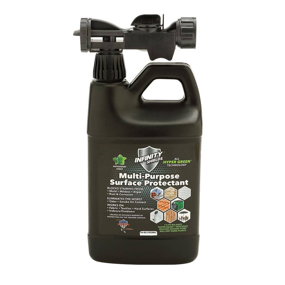 Infinity Shields 65 oz. Mold and Mildew Long Term Control Blocks and Prevents Staining (peppermint) House Wash Hose End Sprayer