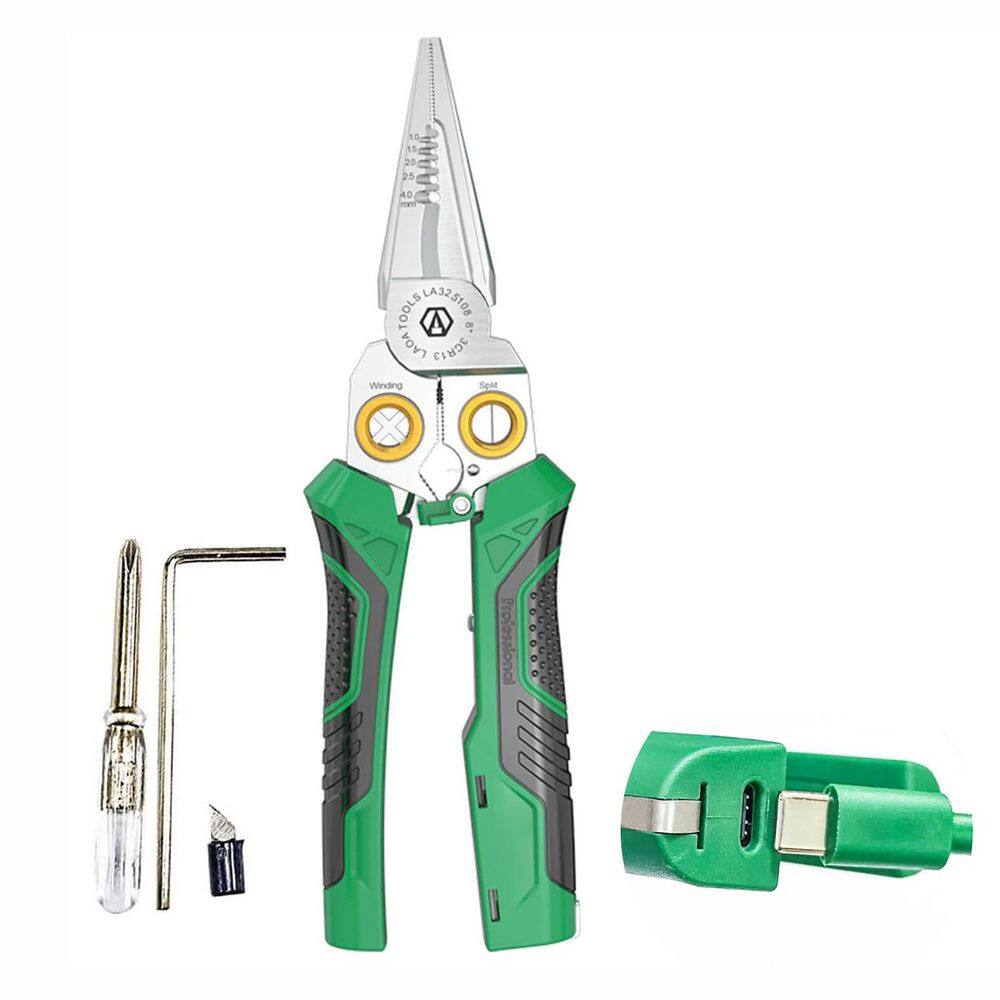 8-in-1 Electrician Pliers with AC/DC 12-250V Non-Contact Voltage Tester, USB-C Wire Stripper Cutter Splitter price history on PriceWatchPro