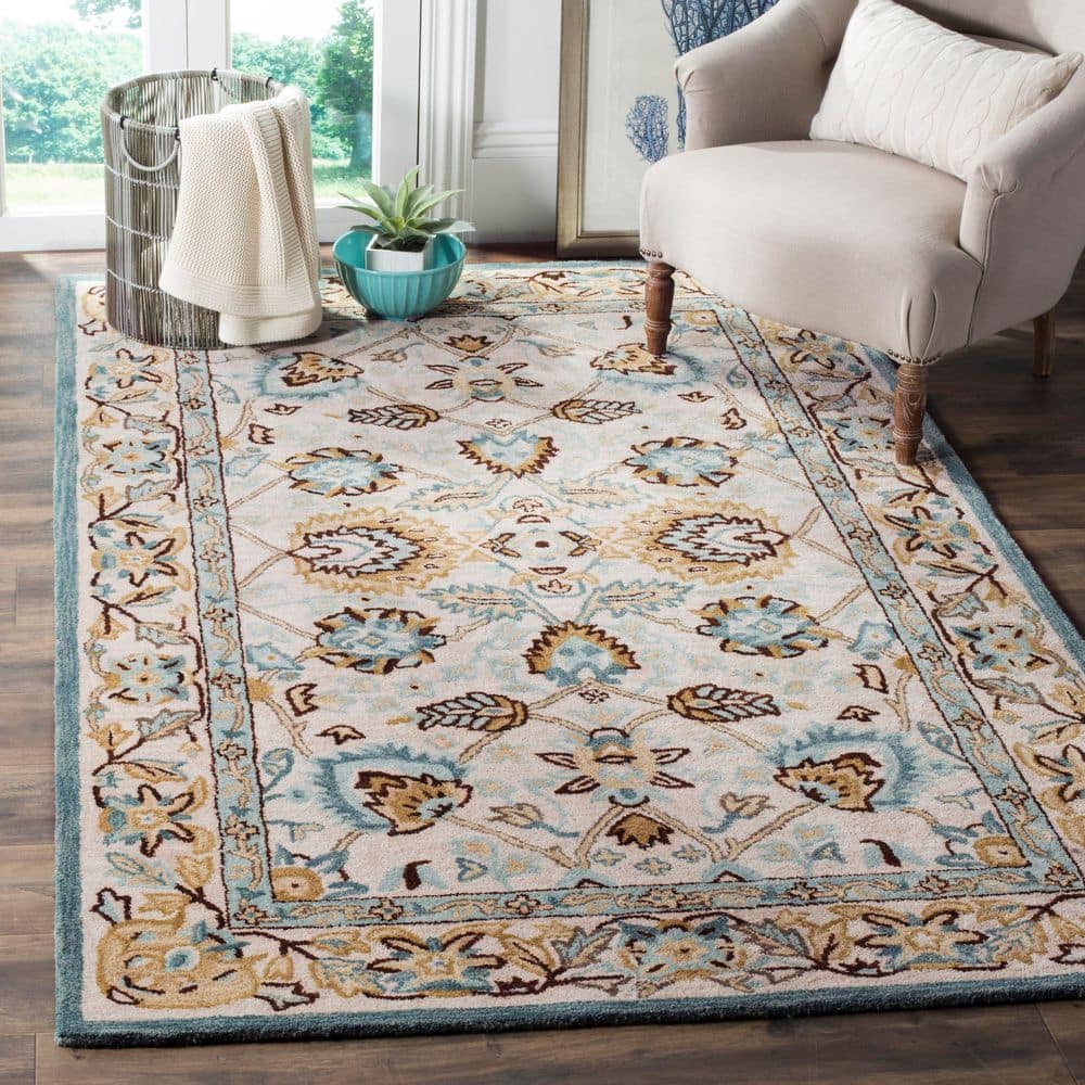 Antiquity 4 ft. x 6 ft. Peacock/Blue Oriental Area Rug price history on PriceWatchPro