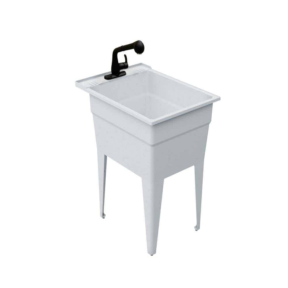 RUGGED TUB 18in. x 24in. Polyprop Granite Freestanding Laundry/Utility ...