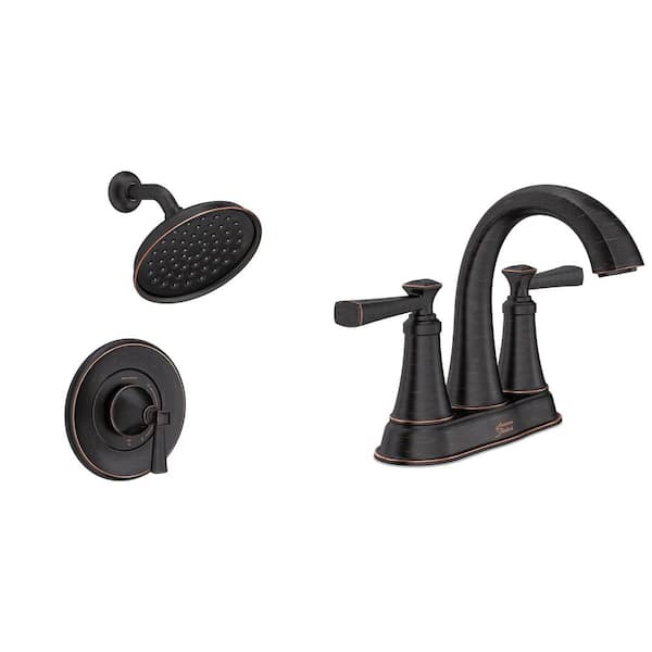 American Standard Rumson 4 in. Centerset Bathroom Faucet and Single