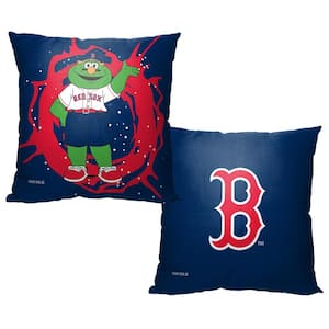 MLB Mascots Red Sox Printed Polyester Throw Pillow 18 X 18