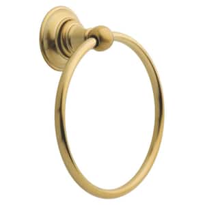 Providence Towel Ring in Soft Brass