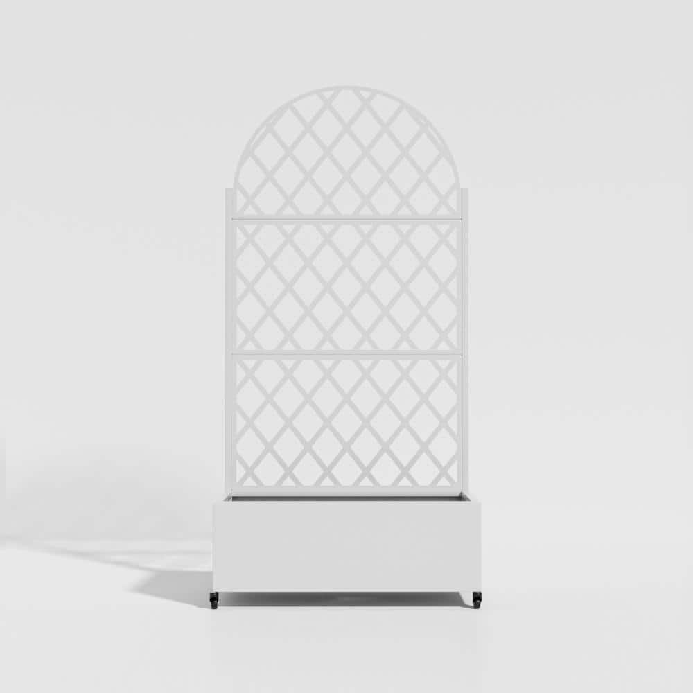 70.9 in. L x 35.4 in. W x 15.7 in. H Garden Planter, Arch Frame with Diamond Climbing Trellis, White (1-Pack) price history on PriceWatchPro