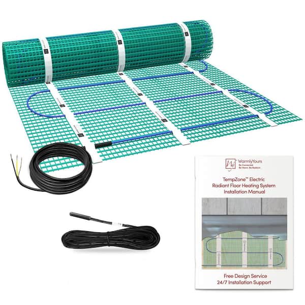 TempZone 38 ft. x 18 in. 120-Volt Radiant Floor Heating Mat (Covers 57 sq. ft.)