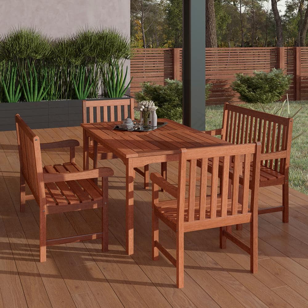 Amazonia Milano 5-Piece Patio Dining Set BT BENCH SET - The Home Depot