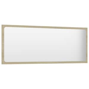 39.4 in. W x 14.6 in. H Rectangular Wood Framed Wall Mount Modern Decor Bathroom Vanity Mirror