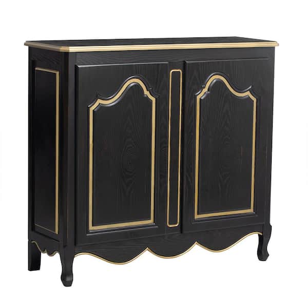Unbranded 45.3 in. W x 15.2 in. D x 41.3 in. H Bathroom Black Linen Cabinet