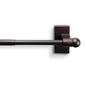 17 in. - 30 in. Single Curtain Rod in Cocoa