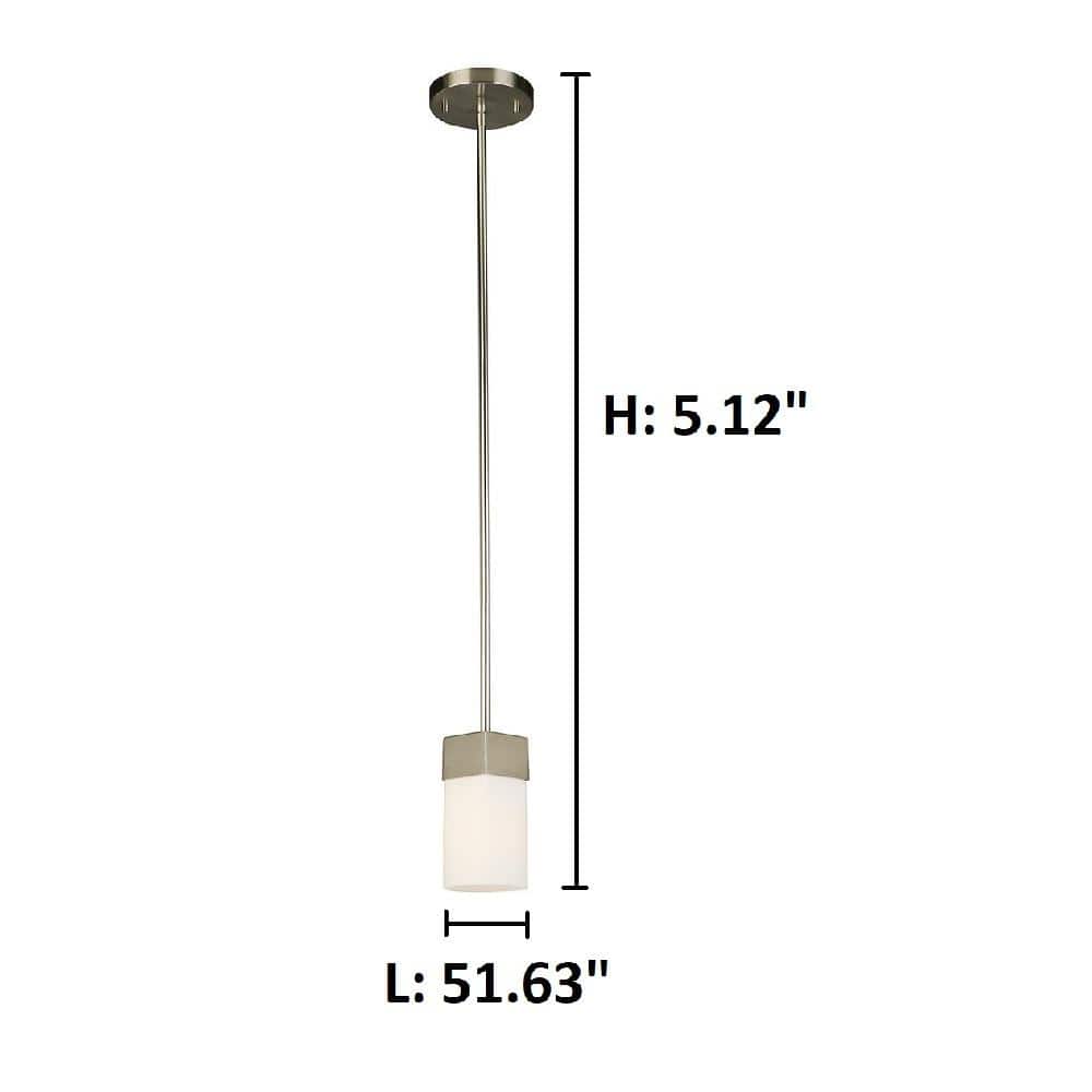 Novela Brushed Nickel Frosted Glass Mini Pendant Light