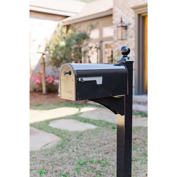Landover Aluminum, Crossarm, Mailbox Post, Black