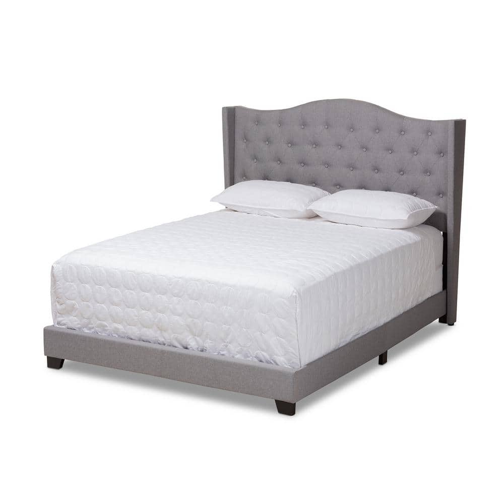 Baxton Studio Alesha Gray King Bed 149-8974-HD - The Home Depot