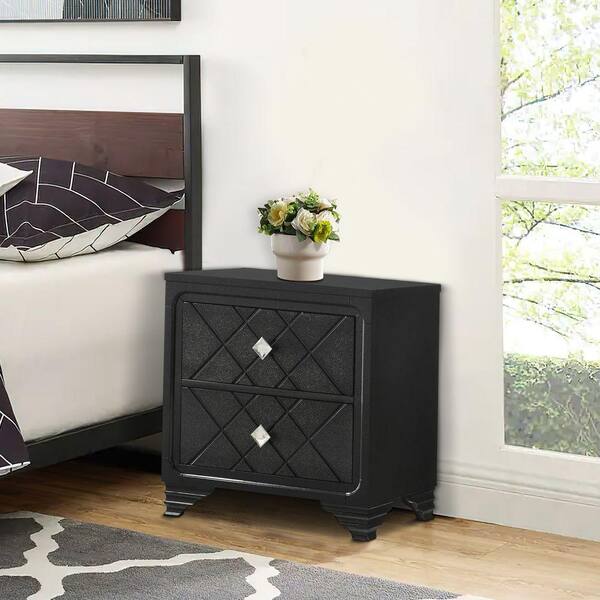 black diamond nightstand