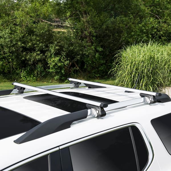 Roof Rack Cross Bars Lockable Luggage Carrier Fixed Point Roof Cars 