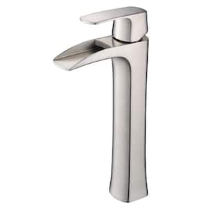 Fortore Single Hole 1-Handle Low-Arc Bathroom Faucet in Brushed Nickel