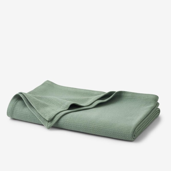 The Company Store Cotton Weave Thyme Cotton Queen Blanket