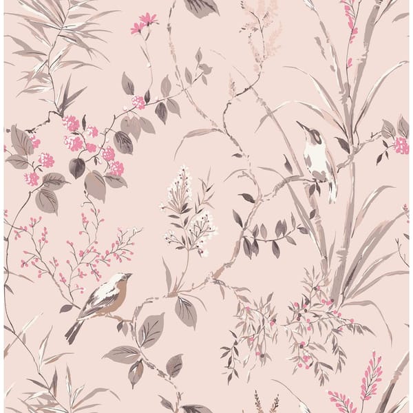 Fine Decor Mariko Blush Floral Wallpaper Sample