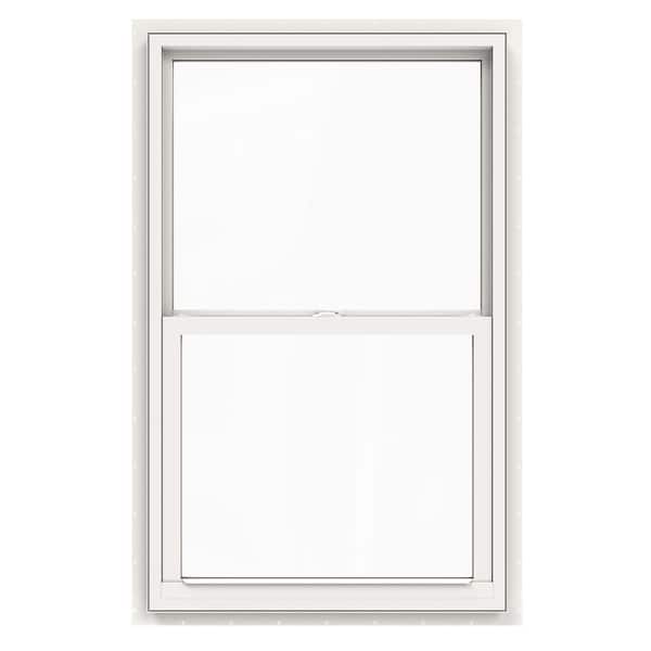 JELD-WEN 30 in. x 48 in. V-4500 Series White Single-Hung Vinyl Window with  Fiberglass Mesh Screen THDJW143900815 - The Home Depot