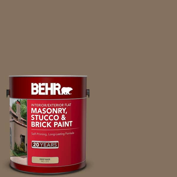 BEHR 1 gal. #BXC-05 Mudslide Flat Interior/Exterior Masonry, Stucco and Brick Paint