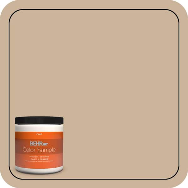 BEHR PREMIUM PLUS 8 oz. #T17-03 Sepia Filter Flat Interior/Exterior Paint & Primer Color Sample