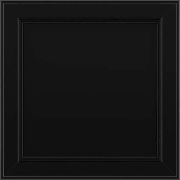 American Woodmark Brookland 11 9/16-in. W x 3/4-in. D x 11 1/2-in. H in Painted Black Cabinet Door Sample