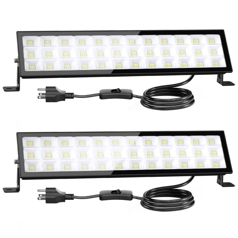 1.27 ft. 100-Watt LED, Black Finish, Indoor Outdoor, IP66 Waterproof Daylight White Shop Light for Garage (2-Pack) price history on PriceWatchPro
