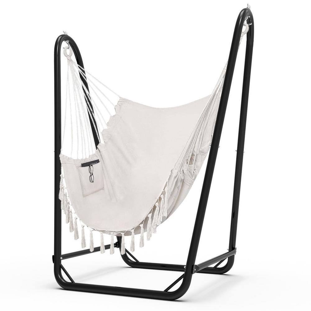 Afoxsos Unique U-Shaped 2.83 ft. Free Standing Chair Hammock