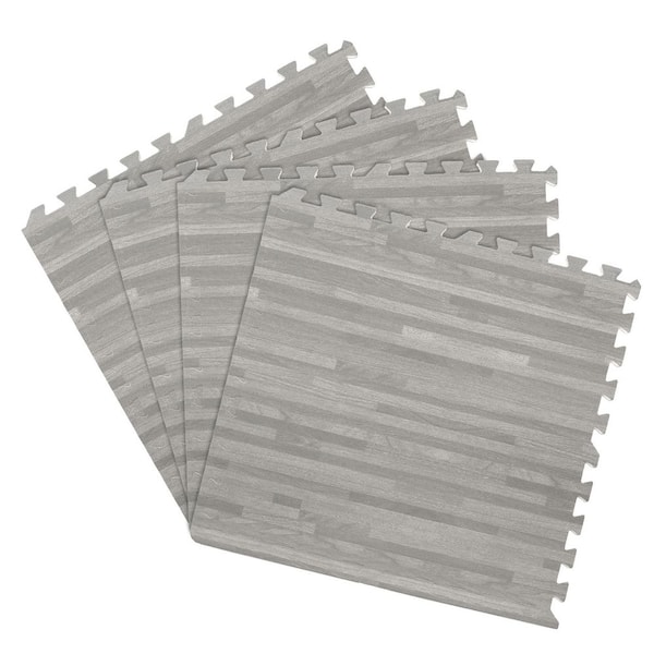 Norsk Bohemian Reversible Interlocking Foam Gray 24.8 in. x 24.8 in. x 0.47 in. Floor Tiles (6 Pack) (24 Sq. ft.)