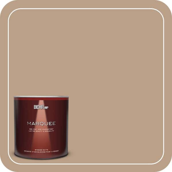 BEHR MARQUEE 1 qt. #ICC-52 Cup of Cocoa Matte Interior Paint & Primer