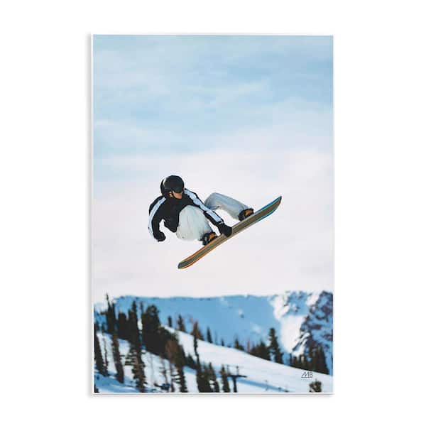 Stupell Industries Snowboarder Air Tricks by Max Blakesberg Studios Unframed Sports Graphic Art Print 15 in. x 10 in.