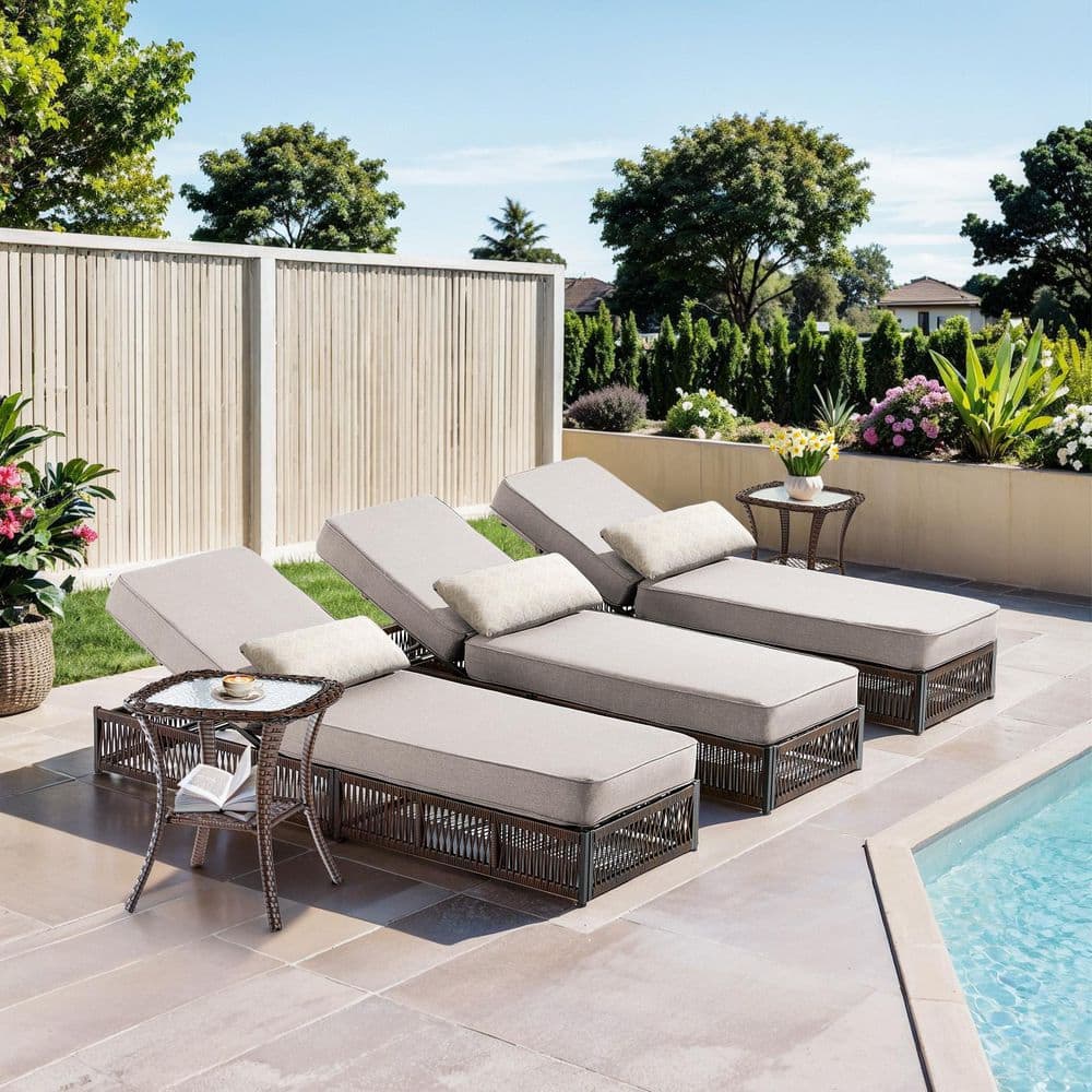 5 Thick Outdoor Chaise Lounge Cushionsnull